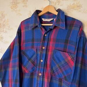 Vintage 90s Blue & Red Big Mac Flannel Size XL-T Grunge Western